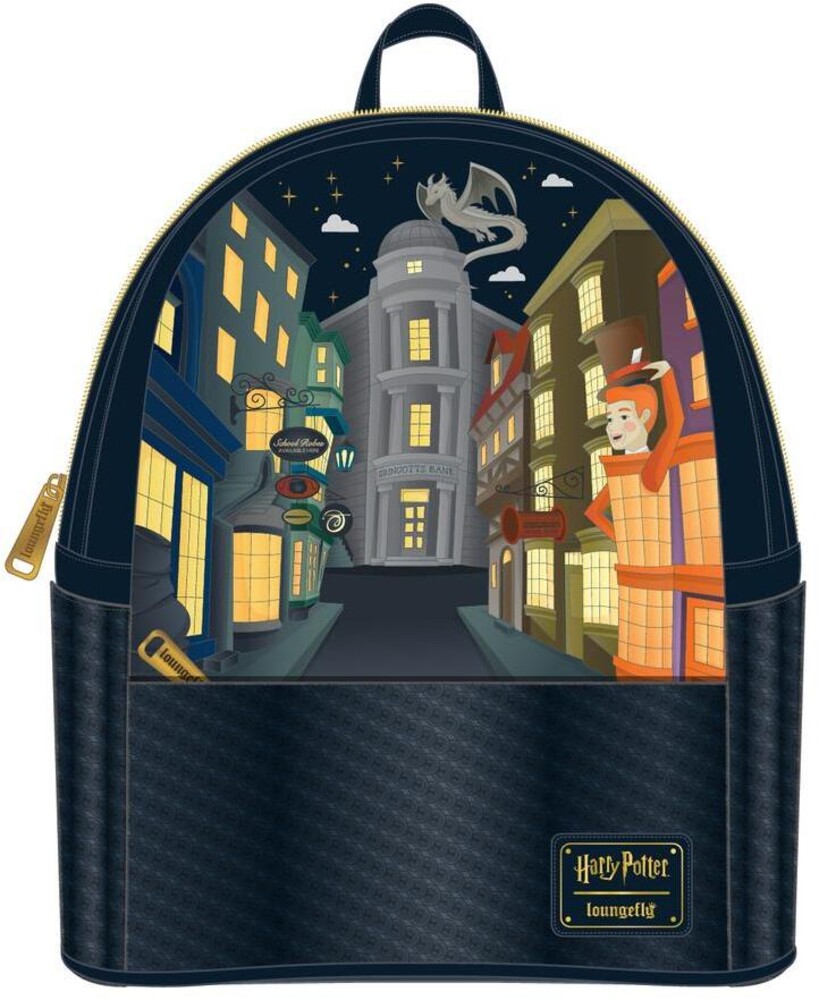 Loungefly Harry Potter: - Diagon Alley Sequin Mini Backpack (Back)