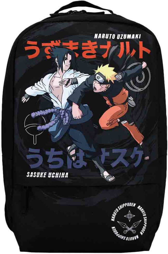 Naruto & Sasuke Print Laptop Backpack - Naruto & Sasuke Print Laptop Backpack (Back)