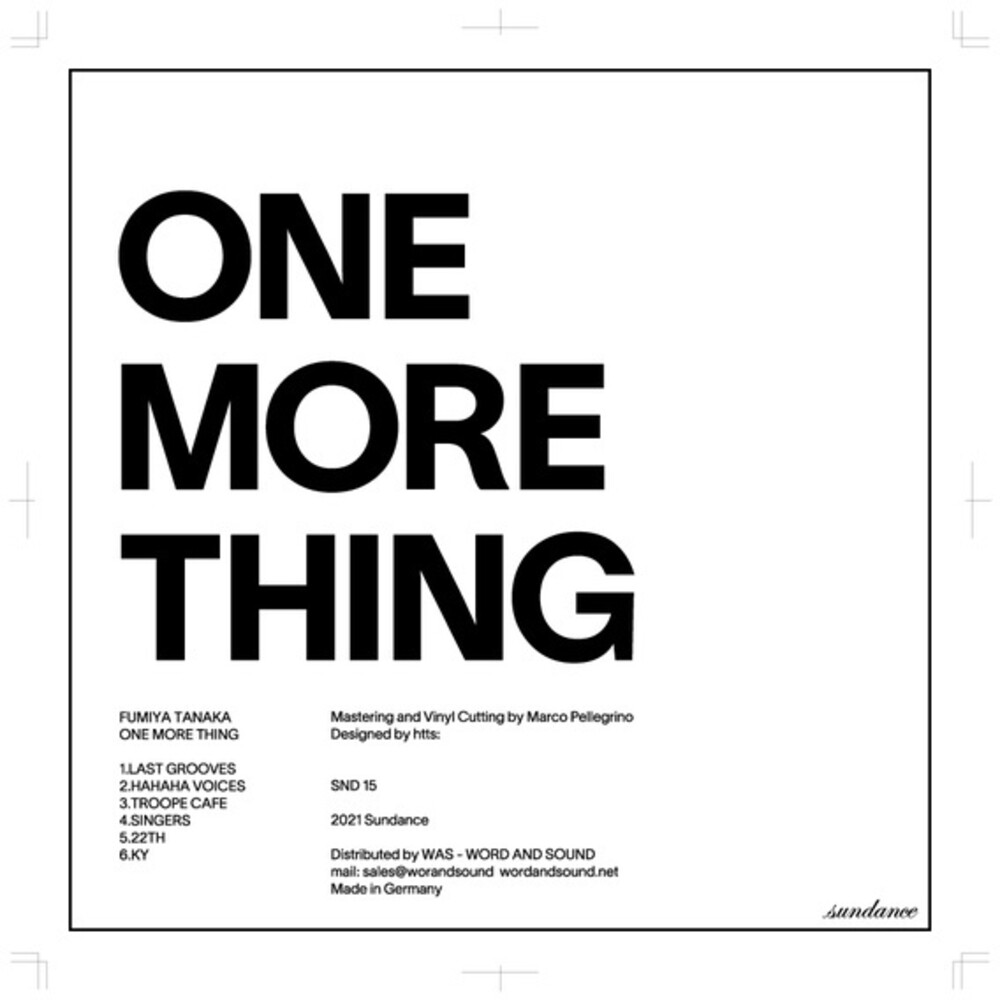 Fumiya Tanaka - One More Thing (First Part) (2pk)