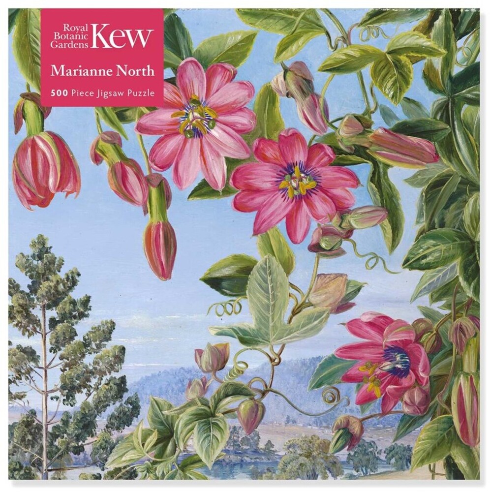 Flame Tree Studio - Adult Jigsaw Puzzle Kew: Marianne North: View in the Brisbane BotanicGarden: 500-piece Jigsaw Puzzle