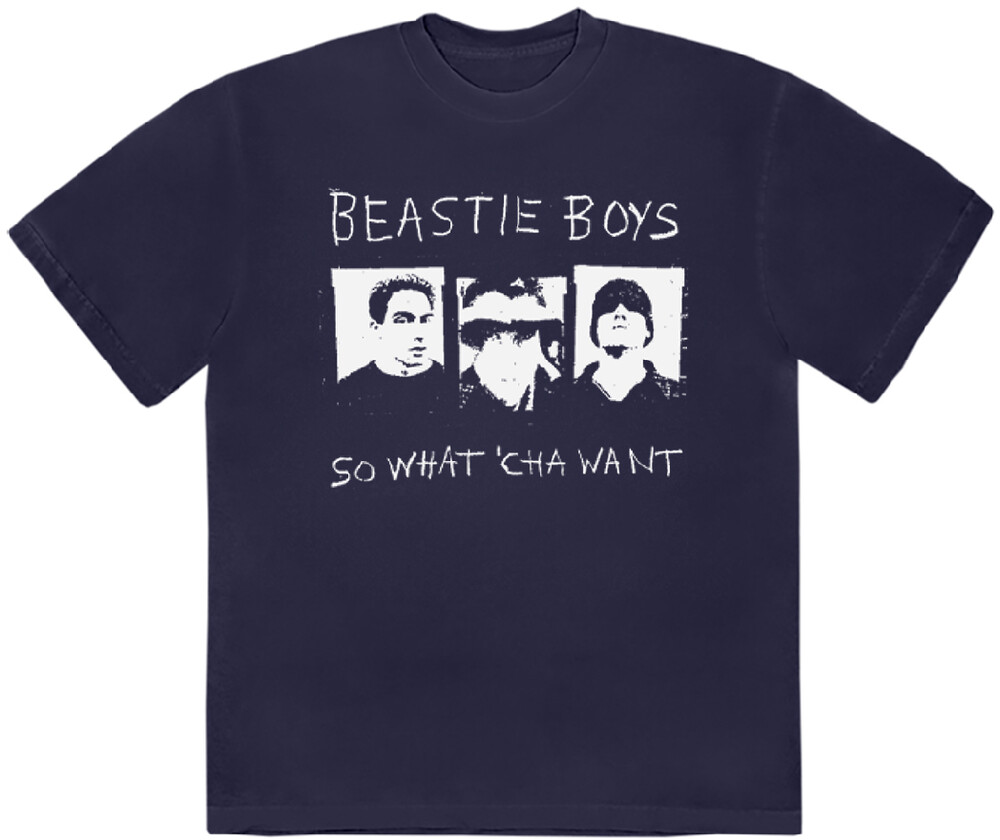Beastie Boys So What Cha Want Navy Blue Ss Tee M - Beastie Boys So What Cha Want Navy Blue Ss Tee M