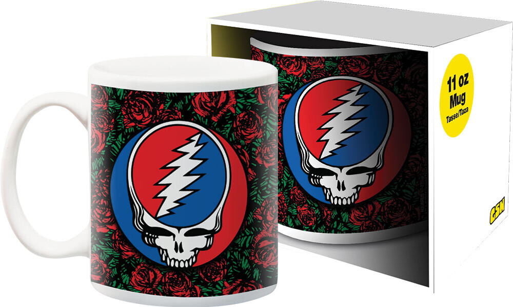 Grateful Dead Syf Skull & Roses 11Oz Boxed Mug - Grateful Dead Syf Skull & Roses 11oz Boxed Mug