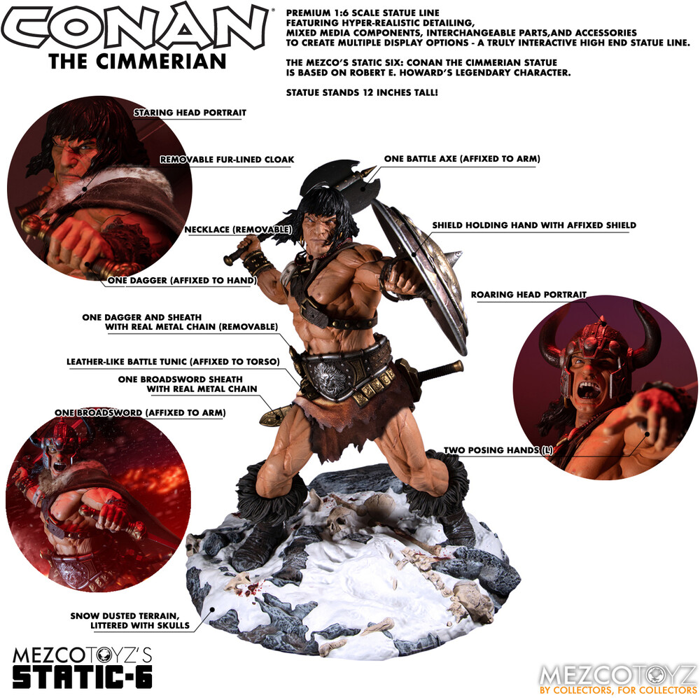 Mezco's Static Six: Conan the Cimmerian - Static Six: Conan Cimmerian Mezco's Static Six: Conan The Cimmerian