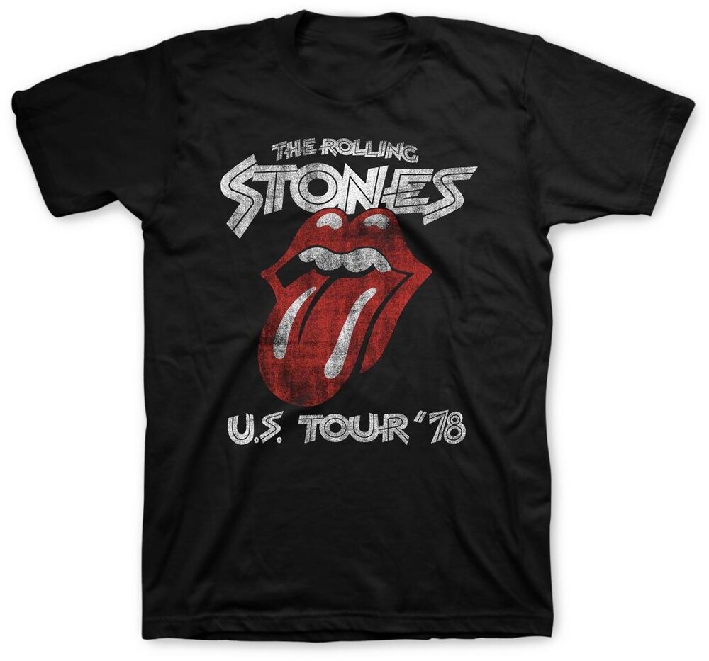 Rolling Stones U.S. Tour 78 Black Ss Tee S - Rolling Stones U.S. Tour 78 Black Ss Tee S (Blk)