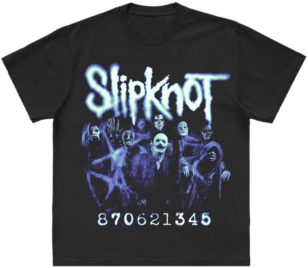 Slipknot Band Photo Logo Black Unisex Ss Tee L - Slipknot Band Photo Logo Black Unisex Ss Tee L