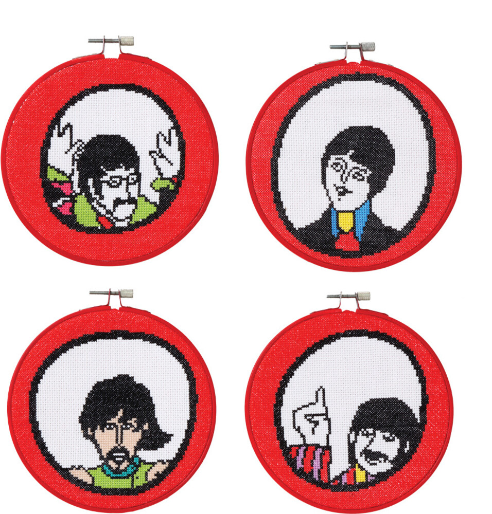  - Beatles - Cross-Stitch Hoops (The Band Portholes)
