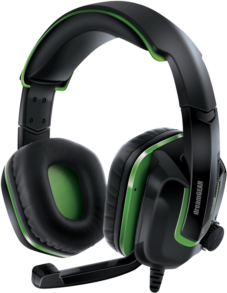 Dg Dgxb1-6638 Xbox One Grs440 Unv Game Headset Blk - Dreamgear DGXB1-6638 GRS-440 Xbox One High Performance Headphones withBoom Microphone Universal (Black/Green)