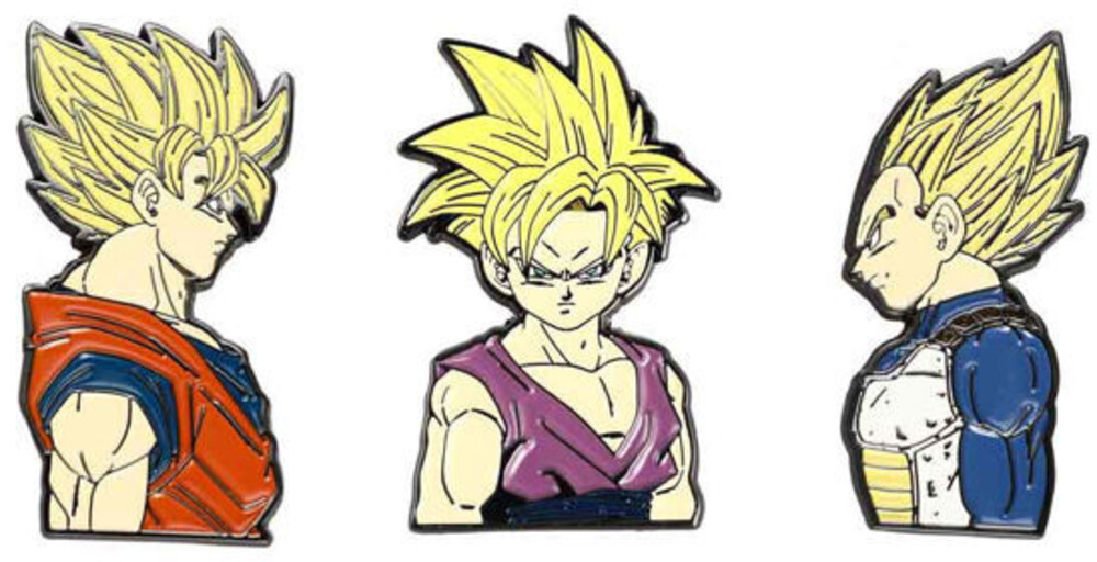 Dragon Ball Z Goku, Gohan & Vegeta 3 PC Pin Set - Dragon Ball Z Goku, Gohan & Vegeta 3 Pc Pin Set