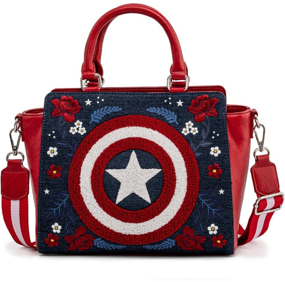 Loungefly Marvel: - Captain America 80th Anniversary Floral Sheild Cro