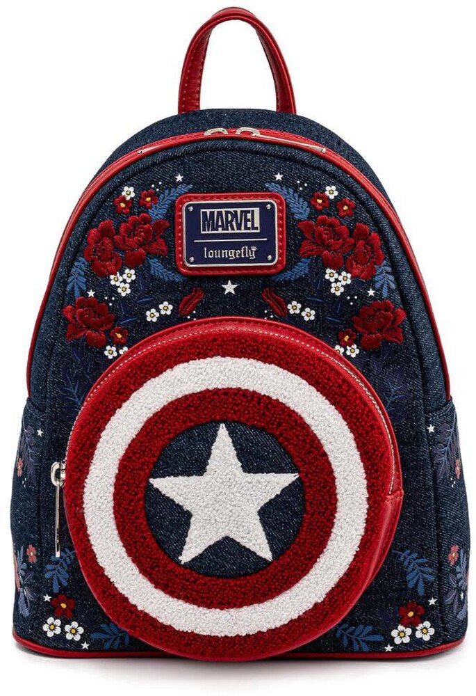 Loungefly Marvel: - Captain America 80th Anniversary Floral Sheild Min