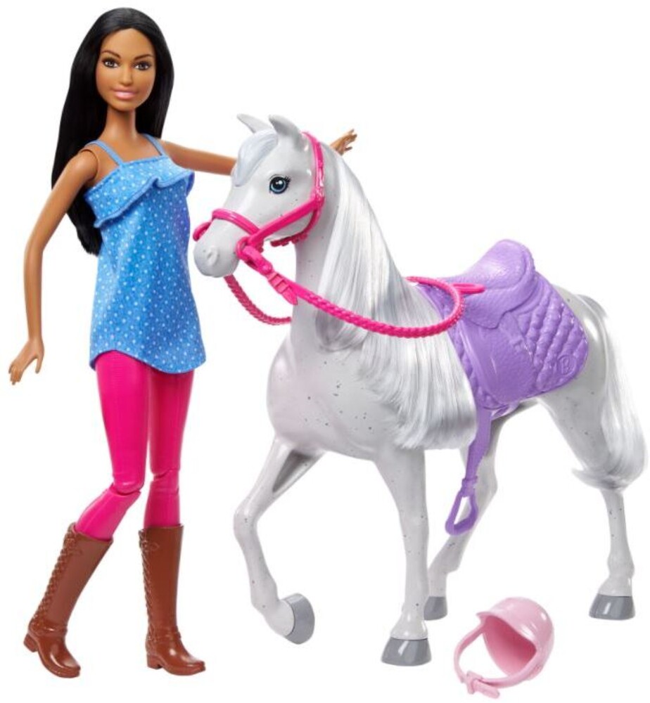 Barbie - Barbie Family Doll And Horse Brunette (Papd)