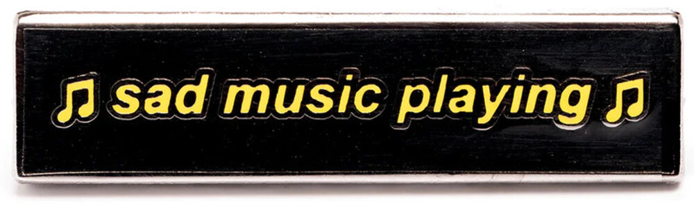 Pintrill - Closed Captions Sad Music Playing Enamel Pin (Pin)