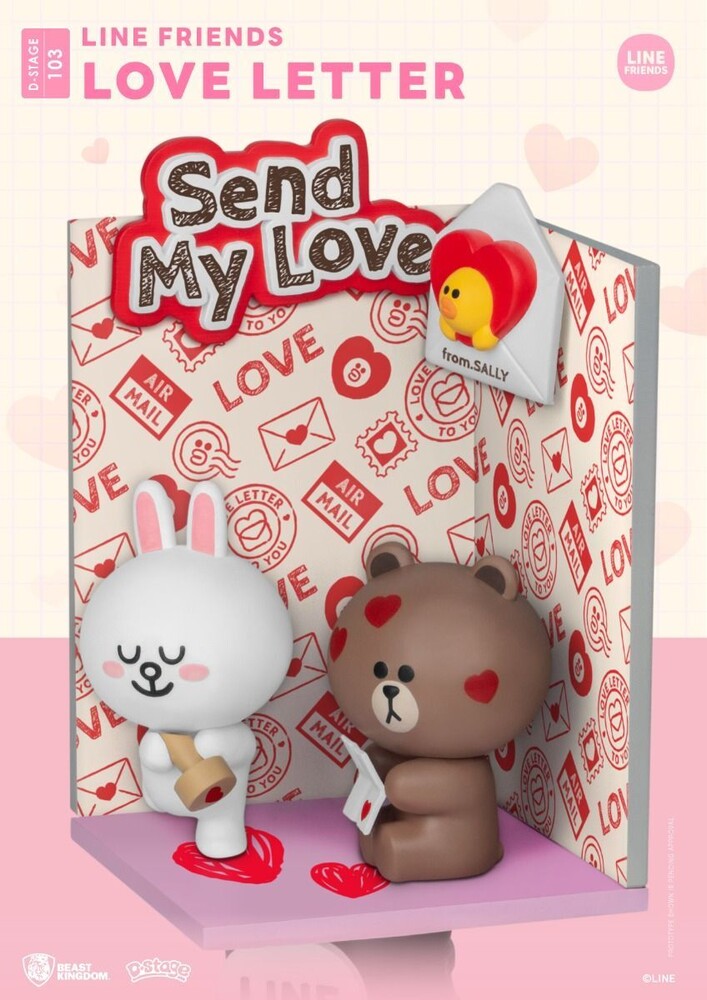 Beast Kingdom - Line Friends Ds-103 Diorama Stage Love Letter 6in