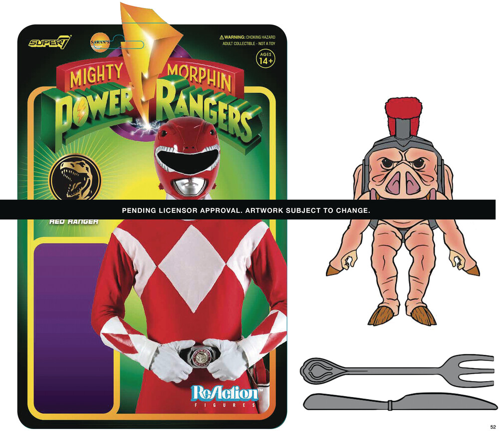 Mighty Morphin' Power Rangers Wave 1 - Pudgy Pig - Super7 - Mighty Morphin' Power Rangers ReAction Figure Wave 1 - Pudgy Pig