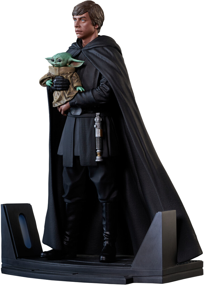 Diamond Select - Star Wars Premier Mandalorian Luke & Grogu Statue