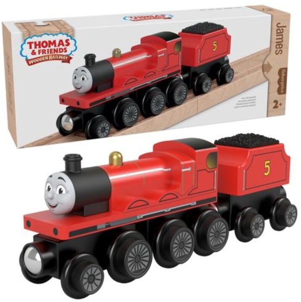 Thomas and Friends Wooden Railway - Thomas And Friends Wood James Engine & Car (Wood)