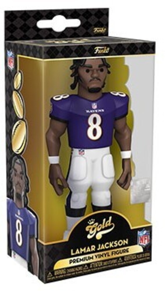 Funko Gold 5 NFL: - Ravens- Lamar Jackson (Home Uniform)(Styles May Va