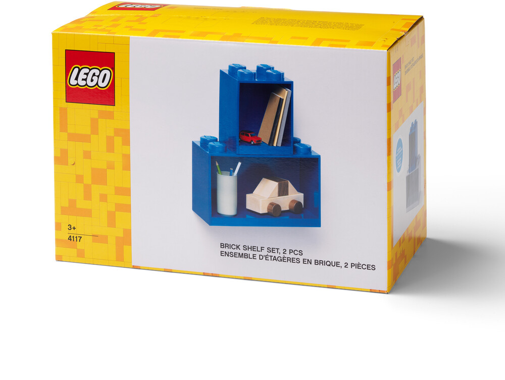 Room Copenhagen - Lego Brick Shelf Set In Blue (Blue)