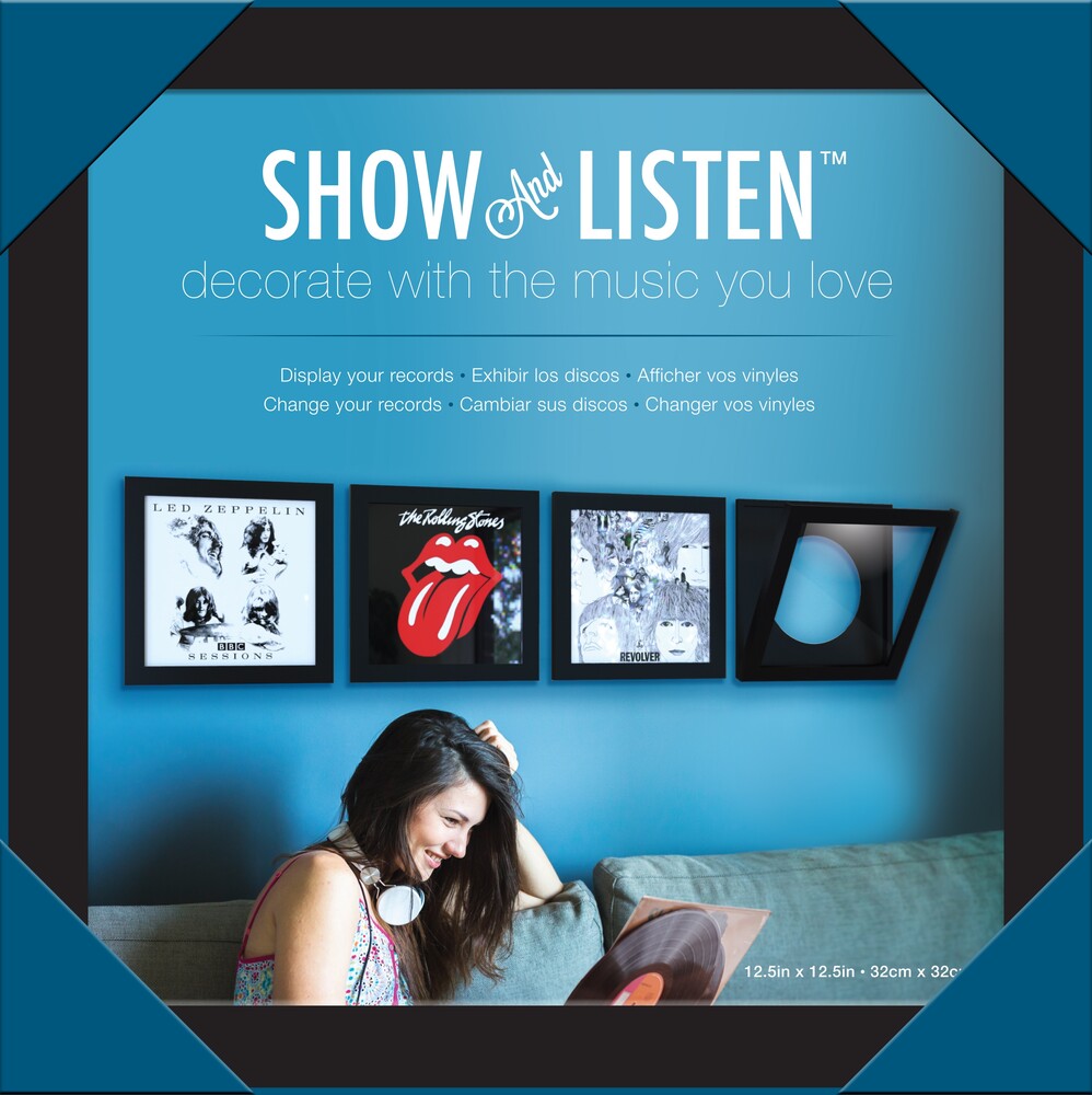 Show & Listen LP Wall Frame Single 12.5 X 12.5 Blk - Show & Listen Lp Wall Frame Single 12.5 X 12.5 Blk