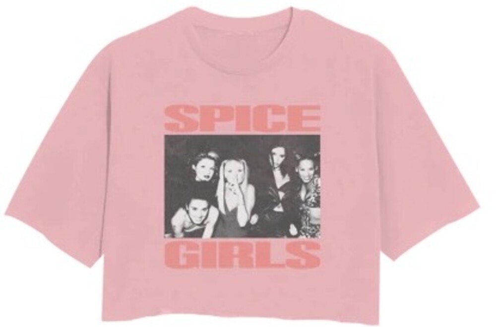 Spice Girls B&W Pic Juniors Crop Top Ss Tee S - Spice Girls B&W Pic Juniors Crop Top Ss Tee S