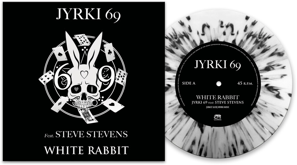 Jyrki 69 - White Rabbit (Black & White Splatter) (Blk) [Colored Vinyl]