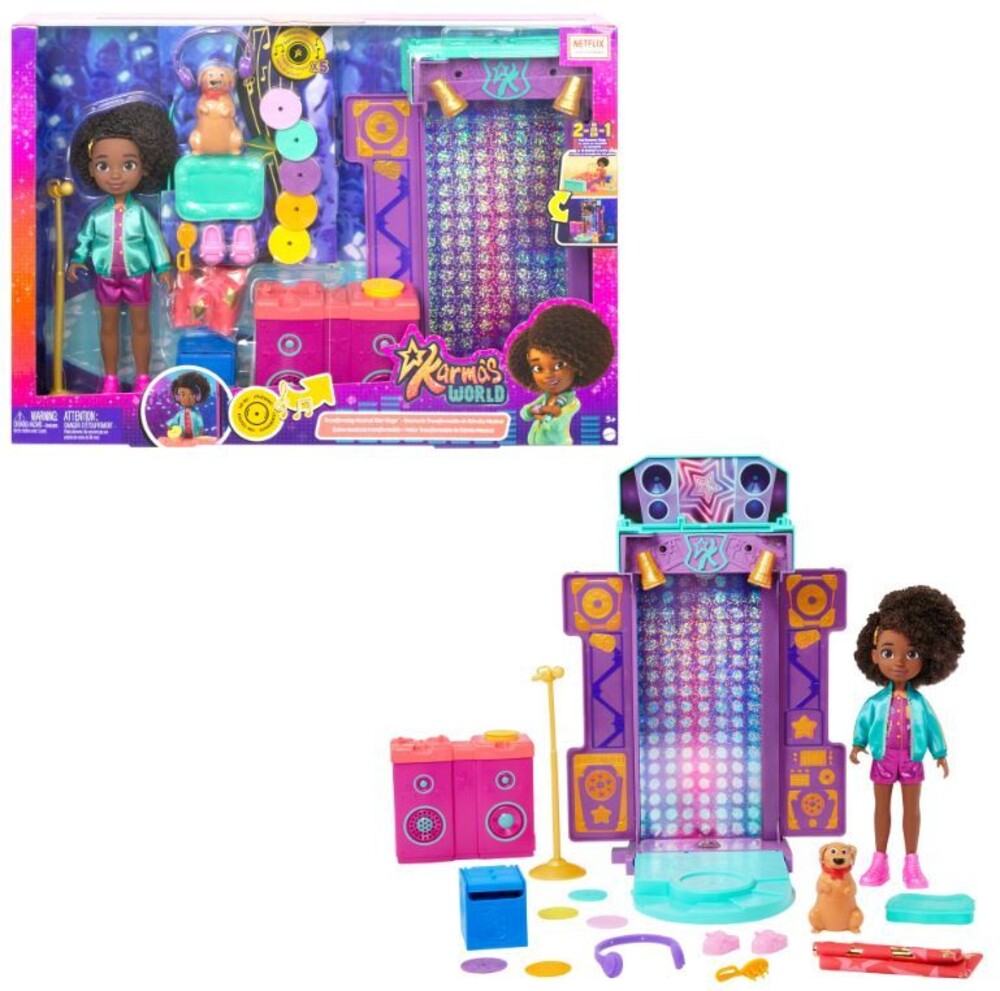 Karmas World - Karmas World Doll And Bedroom To Stage Playset