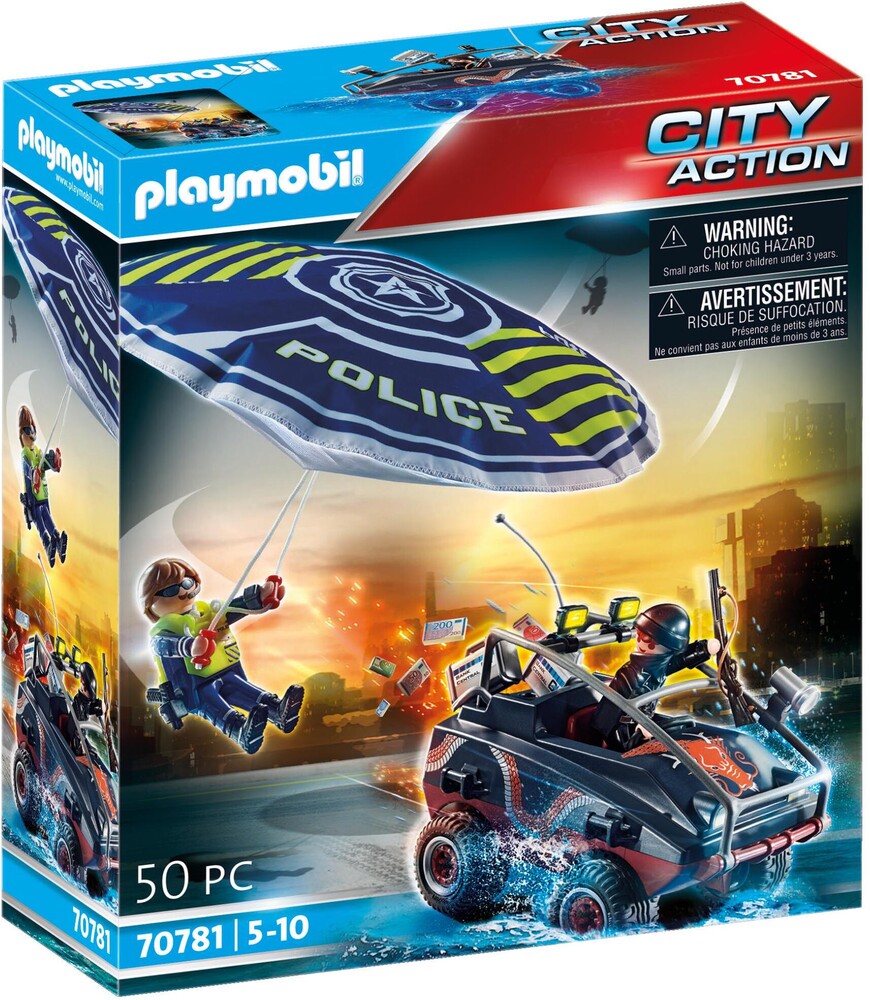 Playmobil - Police Parachute With Amphibious Vehicle (Fig)