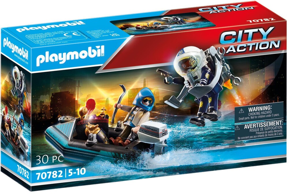 Playmobil - City Action Police Jet Pack With Boat (Fig)