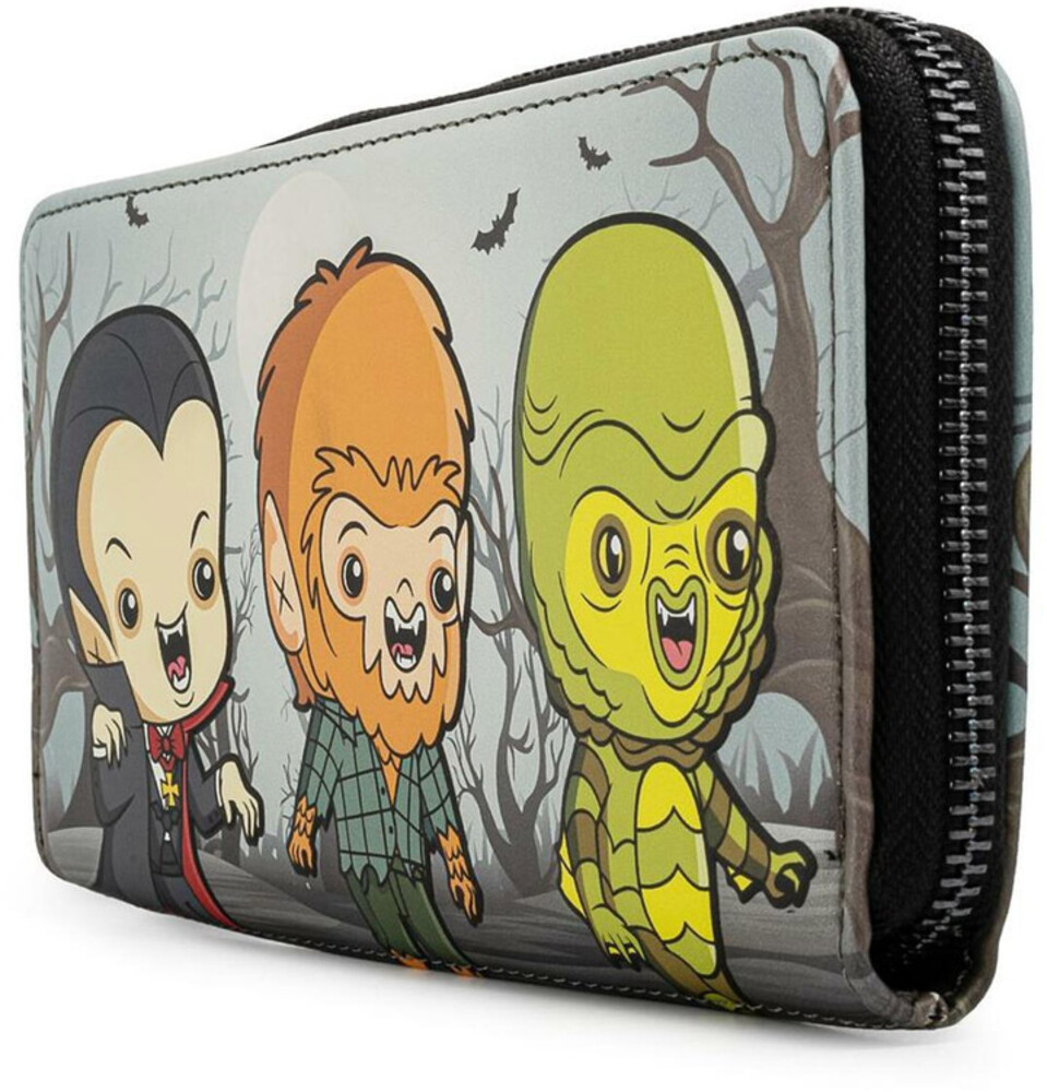 Loungefly Universal Monsters: - Chibi Line Zip Around Wallet (Wal)