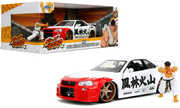 Jada Toys - 1:24 Street Fighter 2002 Nissan Skyline GT-R R-34 Die-Cast Car & 2.75" Ryu Figure 