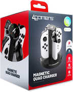 Switch 2 Accessory: Power - 4Gamers Magnetic Quad Charger