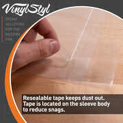 Vinyl Styl® VS-P-013 12 Inch Outer Record Sleeves - Resealable - 500 Count Bulk (Clear) 