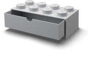 LEGO Stackable Storage: Desk Drawer with 4 Knobs, Grey