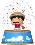 Funko POP! Mini Glitter Globe: One Piece - Monkey D. Luffy 