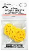Bags Unlimited ARI4510 - 7 Inch 45 RPM Record Inserts - 10 Count (Yellow) 