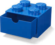 LEGO Stackable Storage: Desk Drawer with 4 Knobs, Blue 
