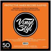 Vinyl Styl® VS-P-017 12 Inch Inner Record Sleeves - Square Corner - 50 Count (White)