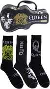 Perri's - Queen - Crew Socks (3 Pack Collector Guitar Shape Tin)