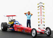 Tom Mongoose McEwen's Rear Engine Dragster with Christmas Tree Starting Light 1/ 24 Scale Model Kit