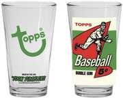 Toon Tumblers 1958 Topps Baseball Trading Card Pack Art Pint Glass 