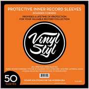 Vinyl Styl® VS-P-019 12 Inch Inner Record Sleeves - Round Corner - 50 Count (White)