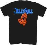 Jelly Roll - Neon Praying Hands T-Shirt - Large Black TS0100JLRA3