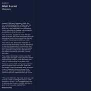 Vespers , Alvin Lucier