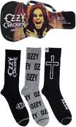 Perri's - Ozzy Osbourne - Crew Socks (3 Pack Collector Guitar Shape Tin)