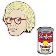 Andy Warhol & Soup Can Lapel Pin Set 