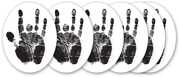 Jerry Garcia - Black Hand - Sticker 6-Pack