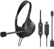 Audio Technica ATH-102USB Dual-Ear Stereo USB Computer Headset (Black) 