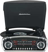 Studebaker SB6057B Retro Turntable 3 Speed AM/ FM Radio Bluetooth Receiver (Black) 