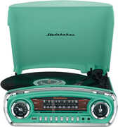 Studebaker SB6057TE Retro Turntable 3 Speed AM/ FM Radio Bluetooth Receiver (Teal) 