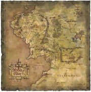 WETA Workshop Prop Replica - Lord of the Rings Trilogy - Parchment Map of Middle-Earth 